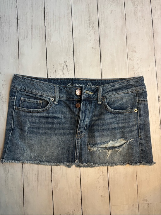 American Eagle Outfitters Dresses & Skirts - American Eagle Outfitters Distressed Denim Mini Skirt